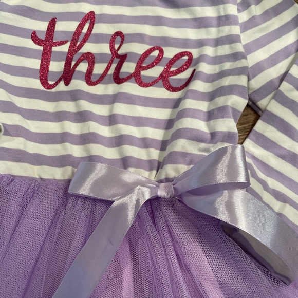 Long sleeve dress with tulle skirt, size 3T - Picture 4 of 5